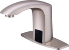 Luxice Sensor Automatic Touchless Bathroom Sink Faucet Hot & Cold Mixer Cover Plate Included Faucet, Brushed Nickell