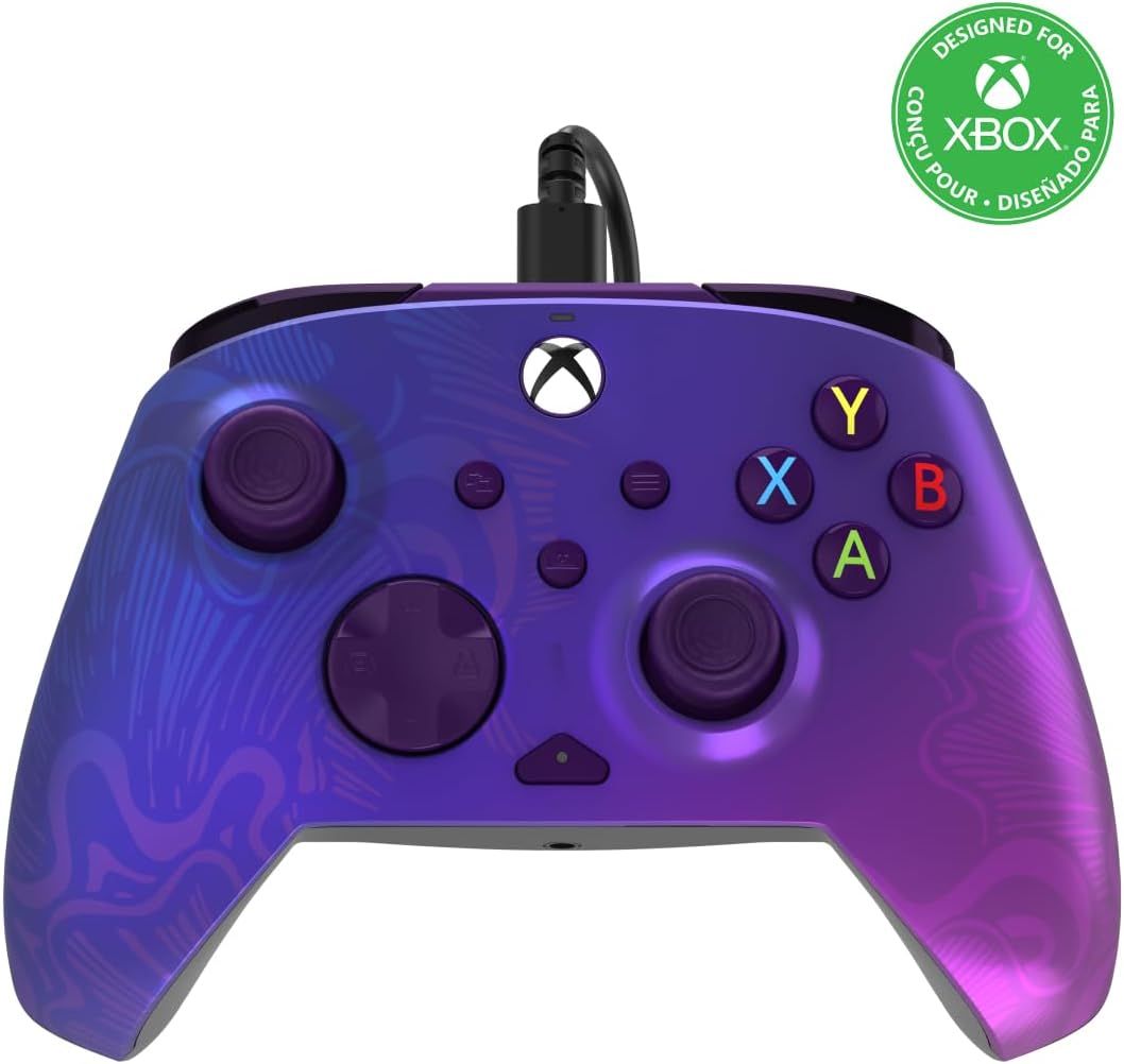 PDP Gaming REMATCH Advanced Wired Controller for Xbox Series X|S/Xbox One/PC, Customizable, App Supported - Purple Fade