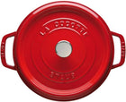 STAUB La Cocotte 7-Quart Cast Iron Round Cocotte, 6.75 L, Made in France, Cherry