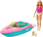​Barbie Dreamland Doll, Boat Playset, and Accessories | Puppy, Life Jacket & Accessories, Houses 3 Dolls & Floats on Water, Gift for 3-7 Years, GRG30