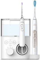 Philips Sonicare Power Flosser 7000 + ExpertClean System, Oral Irrigator, White HX3921/40 | 270% More Effective for Healthier Gums*, Quad-Stream Technology, 4 Flossing Modes, App Connected, HX3921/40