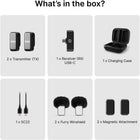 RØDE Wireless Micro - Compact Wireless Microphone, Two Mics with Charge Case for Smartphone Content Creation - USB-C, Black