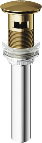 VIGO 1-3/4 in. Bathroom Sink Pop-Up Drain with Overflow in Matet Brushed Gold - VG16002MG