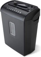 Aurora AU608MB High-Security 6-Sheet Micro-Cut Paper Credit Card Shredder with 3.5-Gallon Wastebasket, 4-Minute Continuous Running Time, Security Level P-4, Black