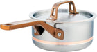 Meyer - CopperClad 5-Ply Copper Core Stainless Steel Saucepan with Lid (2L/2.1qt) - Made in Canada