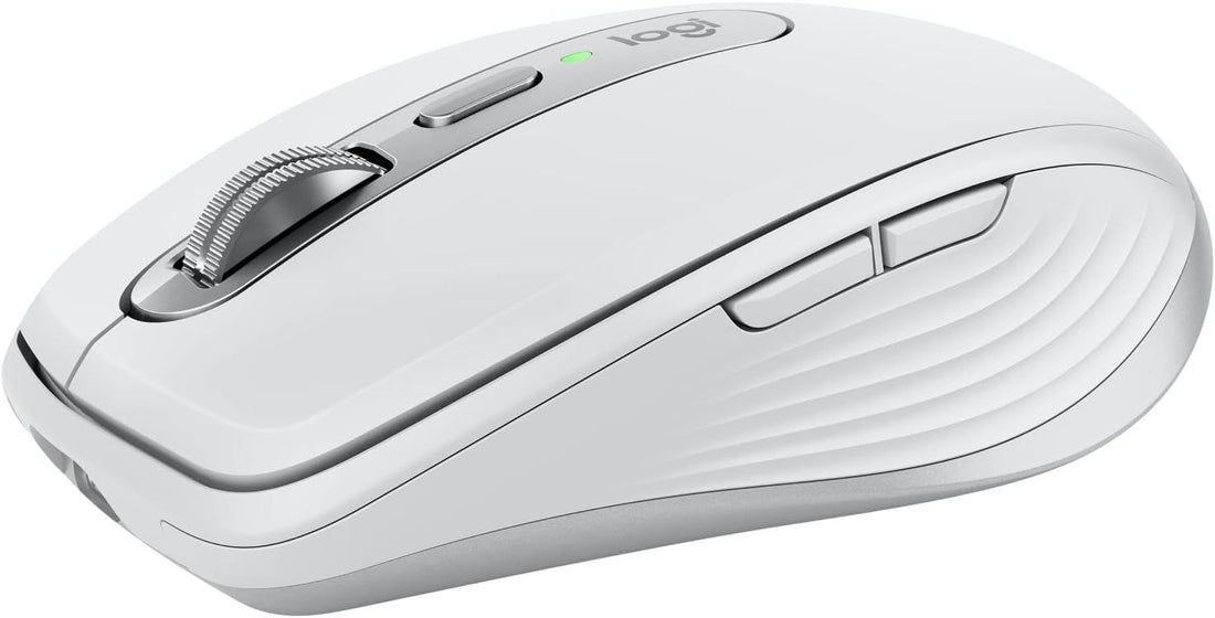 Logitech MX Anywhere 3S Compact Wireless Mouse, Fast Scrolling, 8K DPI Any-Surface Tracking, Quiet Clicks, Programmable Buttons, USB C, Bluetooth, Windows PC, Linux, Chrome, Mac - Pale Grey