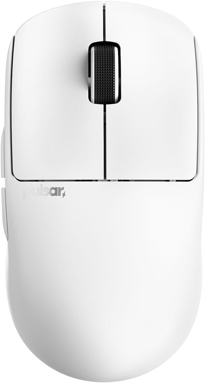 Pulsar Crazylight X2 Mini Wireless Gaming Mouse, 35g Ultra Lightweight, 8K Polling Ready, 32K DPI Optical Sensor, Symmetrical Shape, 8K Dongle Included, Uyuny White