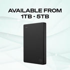 Seagate Portable 1TB External Hard Drive HDD – USB 3.0 for PC, Mac, PS4, & Xbox, 1-Year Rescue Service (STGX1000400) , Black