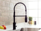 Project Source Flynt Matte black Single Handle Deck-mount Pull-down Kitchen Faucet with Sprayer (Includes Deck Plate)