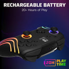 PDP Afterglow Wave Wireless RGB Gaming Controller - Nintendo Switch/Switch Lite/Switch - OLED Model, Nintendo Switch 2, LED Lighting, Rechargeable Battery - Black