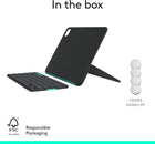 Logitech Flip Folio, Keyboard Case for iPad Pro 13-inch (M4 & M5) & iPad Air 13-inch (M2, M3 & M4) (2024, 2025 & 2026) - Protective & Stowable Bluetooth Keyboard Case, Multi-Device - Midnight Black