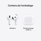 Apple AirPods 4 Wireless Earbuds, Bluetooth Headphones, Personalized Spatial Audio, Sweat- and Water-Resistant, USB-C Charging Case, H2 Chip, Up to 30 Hours of Battery Life
