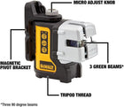 DEWALT Laser Level, Multi-Line, Green, 30-Foot Range (DW089CG)