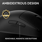 Logitech G PRO 2 Lightspeed Ambidextrous Wireless Gaming Mouse - Black | Symmetrical design, \u003C4 customizable magnetic side buttons, USB-C charging, PowerPlay Wireless Charging Supported, For PC/Mac
