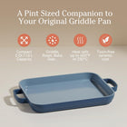 Our Place Mini Griddle Pan – 1.9L Nonstick Ceramic Sheet Pan & Stovetop Griddle with Handles | Toxin-Free Cast Aluminum | Oven Safe up to 232°C | Compatible with All Cooktops | Blue Salt