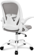 Office Chair Primy Ergonomic Desk Chair with Adjustable Lumbar Support and Height, Swivel Breathable Desk Mesh Computer Chair with Flip up Armrests for Conference Room（Gray）