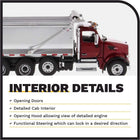 1:50 Peterbilt 567 SF OX Stampede Dump Truck - Metallic Red Cab, 71077