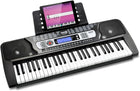 54-Key Digital Piano Keyboard with Simply Piano App, 350 Sounds & Rhythms, LCD Backlit Display, & Keynote Stickers