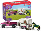 Schleich Horse Club Truck and Trailer Toys – 14 piece Pickup Truck & Trailer Playset, with Horse Figurine, Rider Action Figure, and Pony Accessories, for Girls and Boys Ages 5+