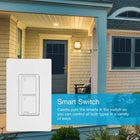 Lutron Caséta Smart Home Switch with Wall Plate, Works with Alexa, Apple HomeKit, and Google Assistant (Smart Hub Required) | 5A, for Ceiling and Exhaust Fans, LED Bulbs, Incandescent and Halogen | PDW-5ANS-WH-A | White