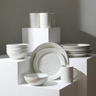 Stone Lain Orbit 12-Piece Dinnerware Set Stoneware, White