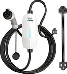 EVDANCE Level 1 EV Charger - J1772 Electric Car Charger with 25FT Cable, 16A 240V/12A 110V Portable EV Charger for Home, NEMA 6-20 & NEMA 5-15 Plug-in Hybrid Car Charger, IP66 Waterproof