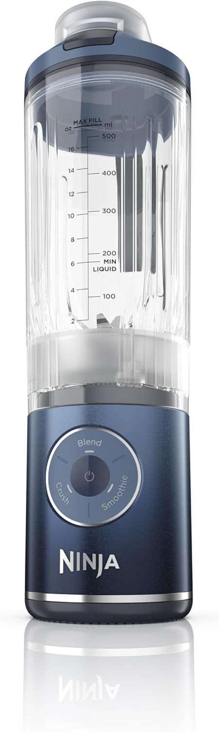 Ninja Blender, Blast Max, Cordless, Personal Blender for Smoothies, Frozen Drinks, Ice Crush, 22 oz. Removable Vessel, Leakproof Lid, BPA-Free, Dishwasher Safe, Auto-iQ Technology, Deep Navy, BC251CNV