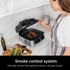 Ninja Foodi 5-in-1 4-qt. Air Fryer, Roast, Bake, Dehydrate Indoor Electric Grill (AG301), 10 x 10, Black and Silver