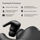 Beats - Powerbeats Fit - Wireless Noise-Cancelling Workout Earbuds with Ultimate Secure Fit, IPX4, Up to 30H of Battery Life & Charging case, Compatible with Apple & Android - Jet Black