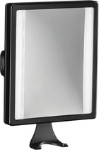 ConairMan Lighted Mirror, Fogless Mirror for Shower with 2X Magnification, Shower Mirror Fogless for Shaving, Battery Operated in Glossy Black, 7.3 L x 5 W