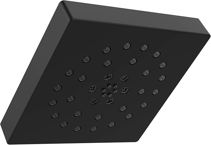 DELTA FAUCET 52484-BL Delta H2Okinetic 4-Setting UltraSoak Shower Head, Matte Black