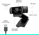 Logitech C922x Pro PC Webcam, Full HD 1080p/30fps or 720p/60fps, Light Correction, Works with Microsoft Teams, Google Meet, Zoom, Nintendo Switch 2’s New GameChat Mode, Mac/Tablet - Black