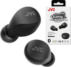 JVC Compact and Lightweight Gumy Mini True Wireless Earbuds Headphones, Long Battery Life (up to 23 Hours), Sound with Neodymium Magnet Driver, Water Resistance (IPX4) - HAA6TB (Black)