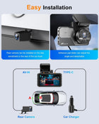 Dash Cam Front and Rear 4K+2K, Dash Camera for Cars, Car Camera, Dual Dashcams for Cars with Night Vision, Built-in WiFi 64GB Card, 24 Hours Parking Monitor, Loop Recording