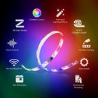 Kasa Smart LED Light Strip, 50 Color Zones RGBIC, 16.4ft Wi-Fi LED Strip Works w/Alexa, Google Assistant & SmartThings, High Brightness, 16M Colors, PU Coating, Trimmable, 2 Yr Warranty (KL420L5)