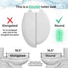 Centoco 1200-001 Round Plastic Toilet Seat, Standard Economy Model, Light Weight Residential, White