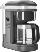 KitchenAid 12 Cup Drip Coffee Maker with Spiral Showerhead, Matte Charcoal Grey, KCM1208DG