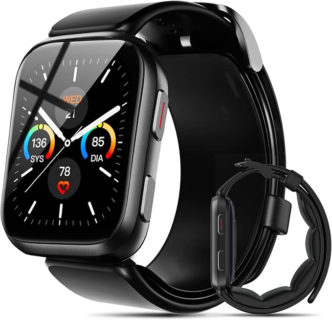 Smart Watch, 1.95 Blood Pressure Smart Watches with Patented Cuff, Mens Smart Watch with 24/7 Heart Rate Sleep Monitor, Blood Oxygen, Pedometer, Blood Pressure Watch Supports Data Sharing