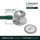 3M Littmann Cardiology IV Diagnostic Stethoscope, 6155, More Than 2X as Loud*, Weighs Less**, Stainless Steel Chestpiece, 69 cm (27\) Hunter Green Tube