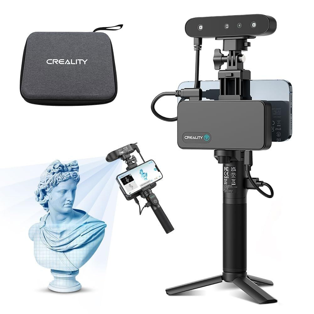 Creality CR-Scan Ferret Pro 3D Scanner, Wireless Scanning with 24-bit Colour and Anti-Shake Tracking, High Quality Fast Scanning, Compatible with Windows, Mac, iOS and Android