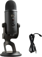 Blue Yeti USB Microphone for PC, Mac, Gaming, Recording, Streaming, Podcasting, Studio and Computer Condenser Mic with Blue VO!CE Effects, 4 Pickup Patterns, Plug and Play - Blackout