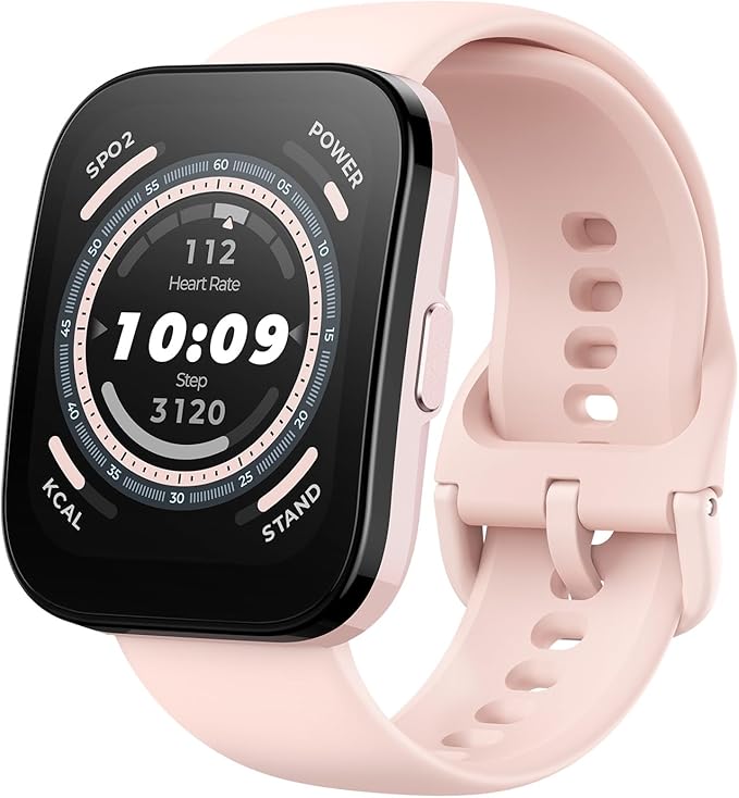 Amazfit Bip 5 Smart Watch Health & Fitness Tracker for Men Women, GPS, Alexa Built-In, Bluetooth Phone Calls, 10-Day Battery, 24H Heart Rate Sleep Monitoring, for Android & iPhone, Pink