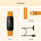 Google Fitbit Inspire 3 Health and Fitness Tracker with Stress Management, Workout Intensity, Sleep Tracking, 24/7 Heart Rate and More, Morning Glow/black, One Size (S and L Bands Included)