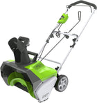 Greenworks 13 Amp 20-Inch Corded Electric Snow Blower-Walk-Behind Snow Thrower with 180° Adjustable Chute & 30FT Throwing Distance & 8 Clearing Depth, Ideal for Driveway, Walkway & Yard Snow Removal