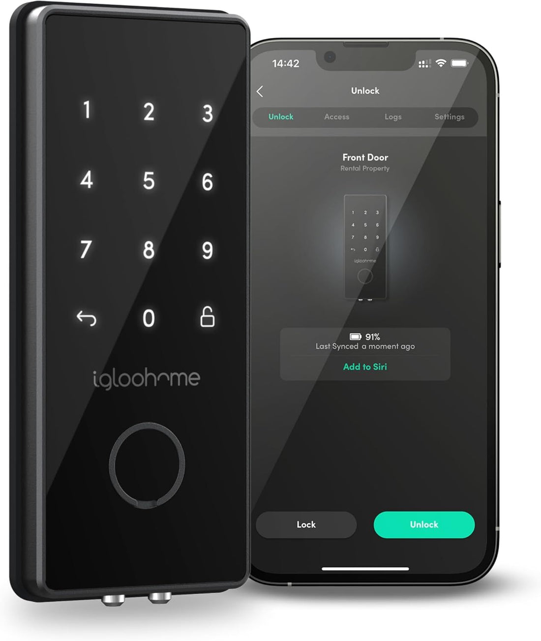 Igloohome Deadbolt 2S Digital Smart Lock, Keyless Entry, Electronic Keypad - Remotely Generate Bluetooth-Keys/Access Codes for Single Use/Recurring Visits/Exact Date/Time Without Internet