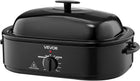 VEVOR Roaster Oven, 18QT Fast-Cooking Turkey Roaster, 150-450℉ Adjustable Temperature Turkey Oven with Self-Basting Lid, Removable Pan and Rack, Defrost & Warm Function, Electric Roasting Pan for Home