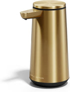 simplehuman Sensor Pump Foam Stainless Steel, Automatic Soap Dispenser for Kitchen and Bathroom, Touch-Free, Variable Dispense for Volume Control, Brass