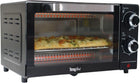 Total Chef Toaster Oven - Countertop Oven for Toast, Bake, Broil, Pizza, Compact Size For Small Kitchen Appliance with Timer, Fours de cuisine électriques compacts, Black