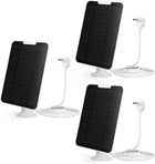 portable solar panel， IP65 Weatherproof Solar Cell Panel 360° Adjustable Wall Mount W/ 9.8ft Micro USB Charging Cable for Arlo Essential Spotlight/XL Spotlight Camera(3pcs)
