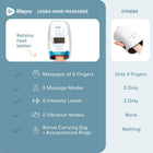 Lifepro Cordless Hand Massager for Hands, Wrists & Fingers – Heat & Compression with 5 Intensity Levels, 5 Massage Modes, 2 Vibration Levels, and Travel Bag – Ideal Gift for Men & Women (White)